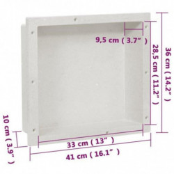 Duschnische Mattweiß 41x36x10 cm