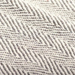 Überwurf Baumwolle Fischgrätmuster 160 x 210 cm Grau