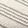 Überwurf Baumwolle Streifen 220 x 250 cm Grau und Weiss