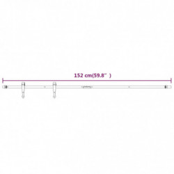 Schiebetürbeschlag Kohlenstoffstahl Weiß 152 cm