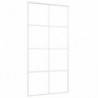 Schiebetür ESG Glas und Aluminium 102,5x205 cm Weiß
