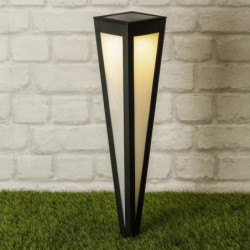 HI LED-Solar-Gartenleuchte 58 cm Schwarz