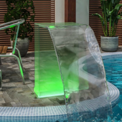 Wasserfall-Element mit RGB-LEDs Acryl 51 cm
