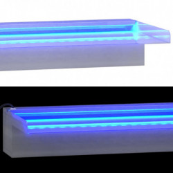 Wasserfall-Element mit RGB LEDs Edelstahl 45 cm