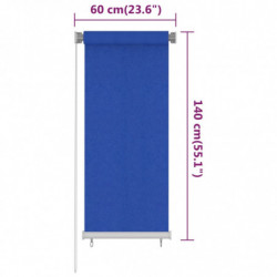 Außenrollo 60x140 cm Blau HDPE