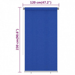 Außenrollo 120x230 cm Blau HDPE