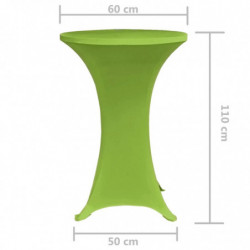 Stretch Tischhusse 2 Stk 60 cm Grün