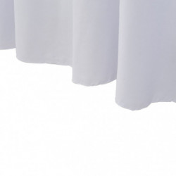 2 Stück Stretch-Tischdecken mit Rand Weiß 243 x 76 x 74 cm