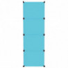 Kinderschrank Modular mit 12 Würfeln Blau PP