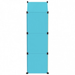 Kinderschrank Modular mit 8 Würfeln Blau PP
