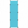 Kinderschrank Modular mit 8 Würfeln Blau PP