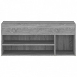 Schuhbank Grau Sonoma 105x30x45 cm Holzwerkstoff