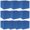 Aufbewahrungsboxen 10 Stk. Blau 32×32×32 cm Stoff