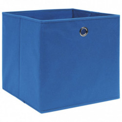 Aufbewahrungsboxen 10 Stk. Blau 32×32×32 cm Stoff