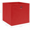 Aufbewahrungsboxen 4 Stk. Rot 32×32×32 cm Stoff