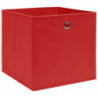 Aufbewahrungsboxen 10 Stk. Rot 32×32×32 cm Stoff