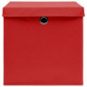 Aufbewahrungsboxen mit Deckel 10 Stk. Rot 32×32×32cm Stoff