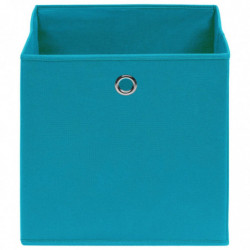 Aufbewahrungsboxen 10 Stk. Babyblau 32×32×32 cm Stoff