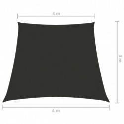 Sonnensegel Oxford-Gewebe Trapezförmig 3/4x3 m Anthrazit