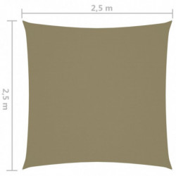 Sonnensegel Oxford-Gewebe Quadratisch 2,5x2,5 m Beige