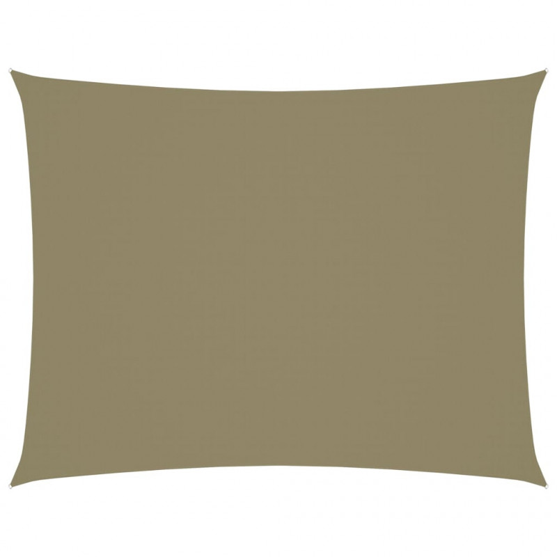 Sonnensegel Oxford-Gewebe Rechteckig 3,5x4,5 m Beige