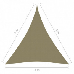 Sonnensegel Oxford-Gewebe Dreieckig 4x5x5 m Beige