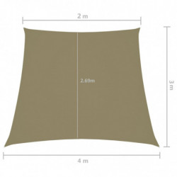 Sonnensegel Oxford-Gewebe Trapezförmig 3/4x2 m Beige