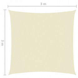Sonnensegel Oxford-Gewebe Quadratisch 3x3 m Cremeweiß