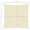 Sonnensegel Oxford-Gewebe Quadratisch 4x4 m Cremeweiß