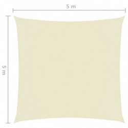 Sonnensegel Oxford-Gewebe Quadratisch 5x5 m Cremeweiß