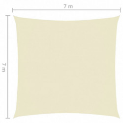 Sonnensegel Oxford-Gewebe Quadratisch 7x7 m Cremeweiß