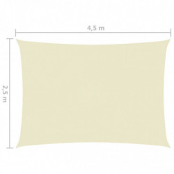 Sonnensegel Oxford-Gewebe Rechteckig 2,5x4,5 m Creme