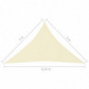Sonnensegel Oxford-Gewebe Dreieckig 3x3x4,24 m Cremeweiß