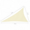Sonnensegel Oxford-Gewebe Dreieckig 3x4x5 m Cremeweiß