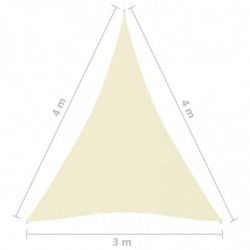 Sonnensegel Oxford-Gewebe Dreieckig 3x4x4 m Cremeweiß