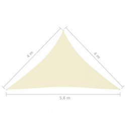 Sonnensegel Oxford-Gewebe Dreieckig 4x4x5,8 m Creme