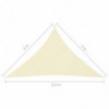 Sonnensegel Oxford-Gewebe Dreieckig 4x4x5,8 m Creme