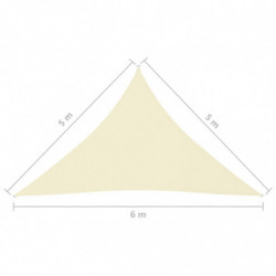 Sonnensegel Oxford-Gewebe Dreieckig 5x5x6 m Cremeweiß
