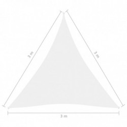 Sonnensegel Oxford-Gewebe Dreieckig 3x3x3 m Weiß