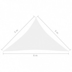 Sonnensegel Oxford-Gewebe Dreieckig 5x5x6 m Weiß