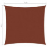 Sonnensegel Oxford-Gewebe Quadratisch 7x7 m Terracotta-Rot