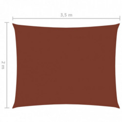 Sonnensegel Oxford-Gewebe Rechteckig 2x3,5 m Terracotta-Rot