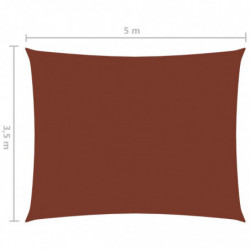 Sonnensegel Oxford-Gewebe Rechteckig 3,5x5 m Terracotta-Rot