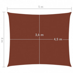 Sonnensegel Oxford-Gewebe Rechteckig 4x5 m Terrakottarot