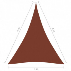 Sonnensegel Oxford-Gewebe Dreieckig 3x4x4 m Terrakottarot