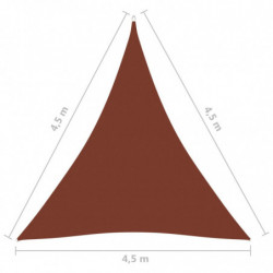 Sonnensegel Oxford-Gewebe Dreieckig 4,5x4,5x4,5 m Terrakottarot