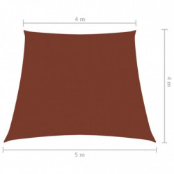 Sonnensegel Oxford-Gewebe Trapezförmig 4/5x4 m Terrakottarot
