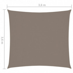 Sonnensegel Oxford Gewebe Quadratisch 3,6x3,6 m Taupe