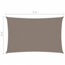 Sonnensegel Oxford-Gewebe Rechteckig 2x5 m Taupe