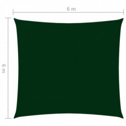 Sonnensegel Oxford-Gewebe Quadratisch 6x6 m Dunkelgrün